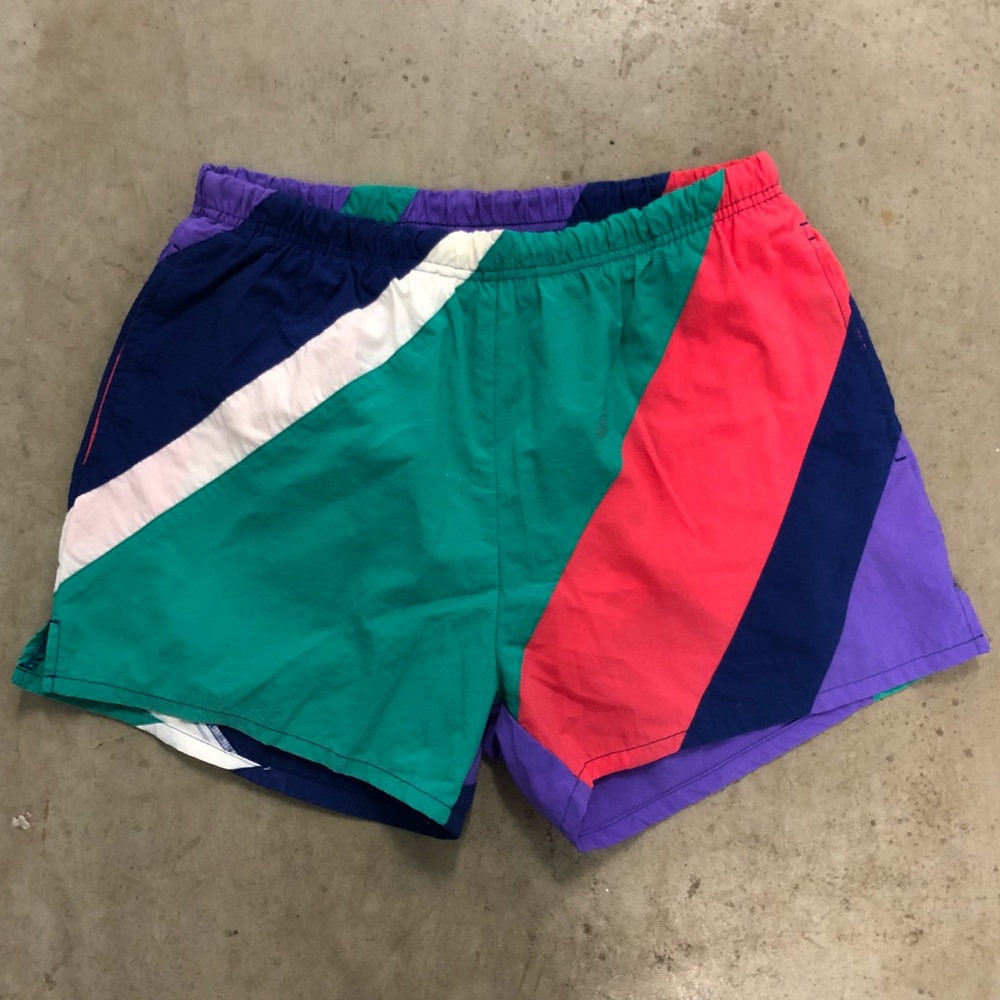 Vintage Nautica Colorblock Running/Swim Shorts